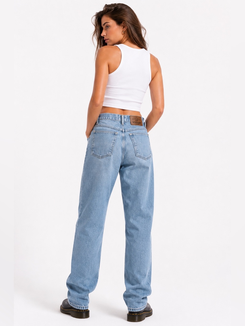 Vintage 90s Wrangler Jeans 28🌟 Waist Made in USA High Rise Straight Leg Crop